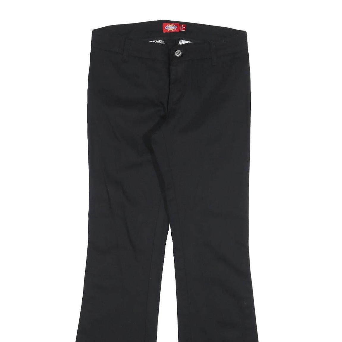 DICKIES Womens Black Slim Bootcut Trousers W28 L32 Workwear Comfort