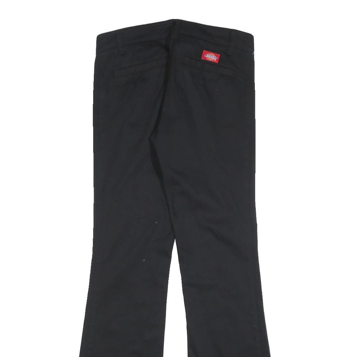 DICKIES Womens Black Slim Bootcut Trousers W28 L32 Workwear Comfort