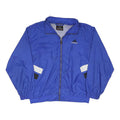 ADIDAS Boys Blue & White Stripe Nylon Jacket L Zip Sportswear