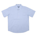 NAUTICA Mens Blue Cotton Blend Short Sleeve Shirt L Button Down Casual