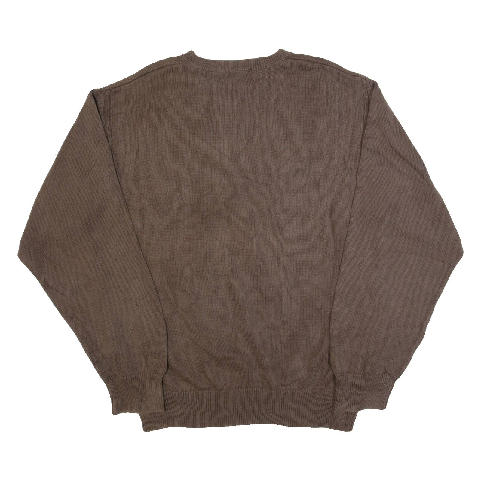 NAUTICA Mens Jumper Brown Tight Knit 2XL