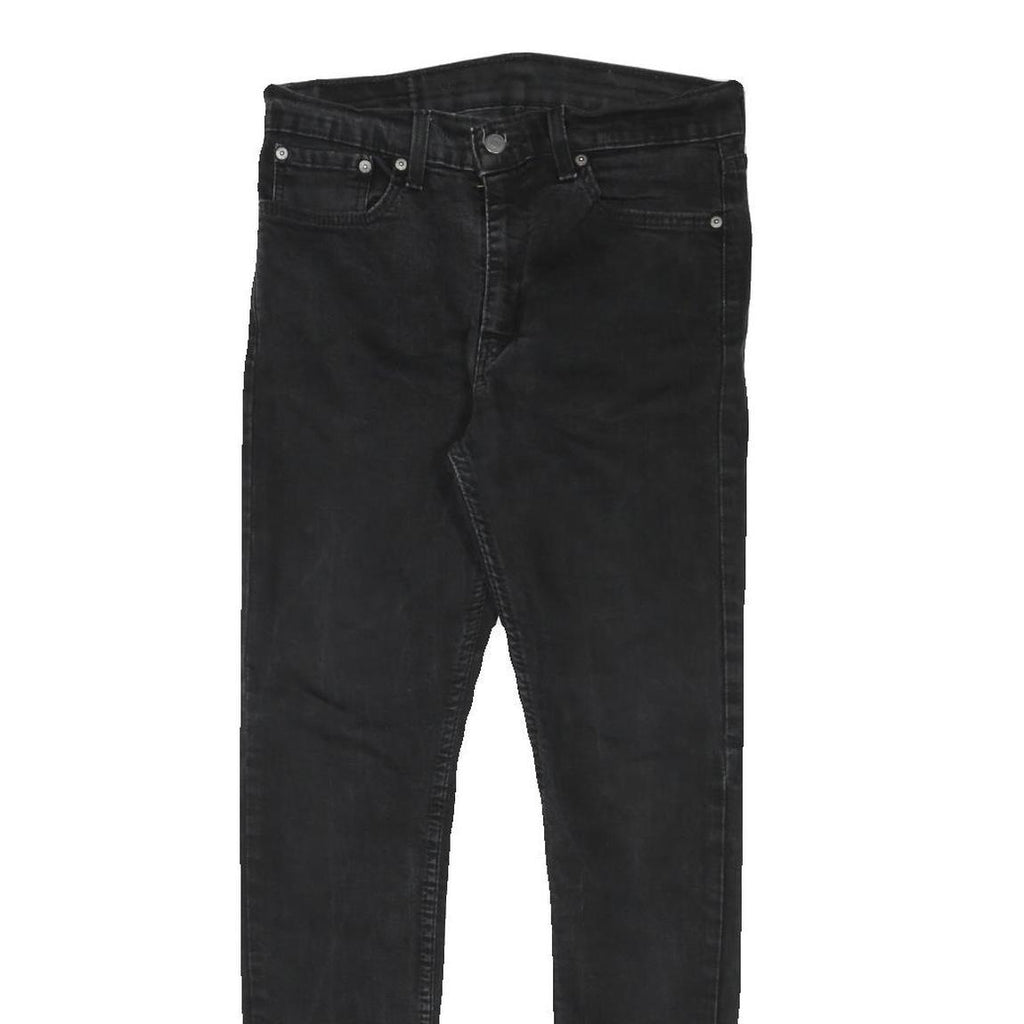 LEVI'S 510 Mens Jeans Black Slim Skinny Denim Medium W30 L29 Zip Cotton Blend