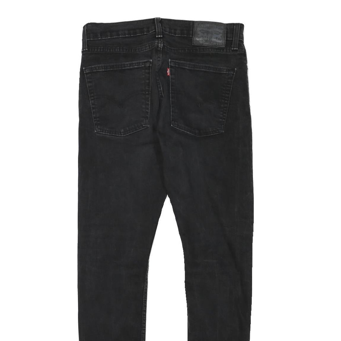 LEVI'S 510 Mens Jeans Black Slim Skinny Denim Medium W30 L29 Zip Cotton Blend