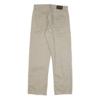 CALVIN KLEIN JEANS Mens Regular Beige Cotton Blend Zip Trousers W30 L29 Casual