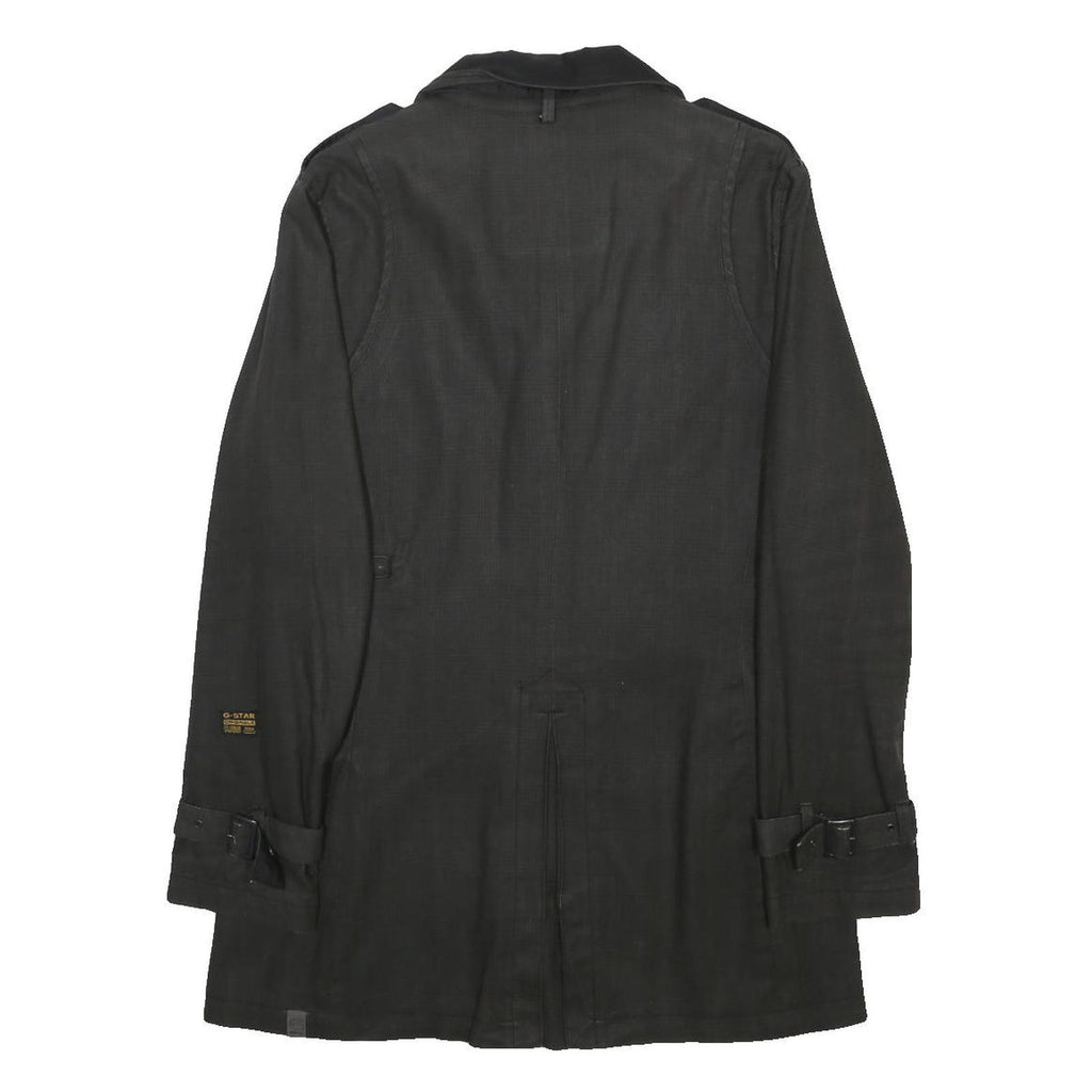G-STAR Womens Black Cotton Classic Jacket L Button Closure Plain Smart Casual
