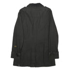 G-STAR Womens Black Cotton Classic Jacket L Button Closure Plain Smart Casual