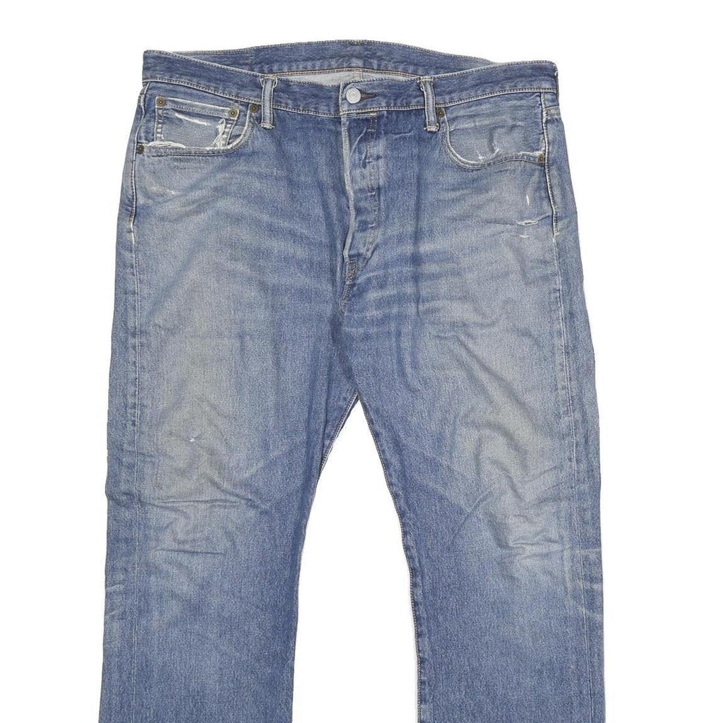 LEVI'S 501 Mens Jeans Blue Classic Straight Denim Medium W38 L30 Authentic
