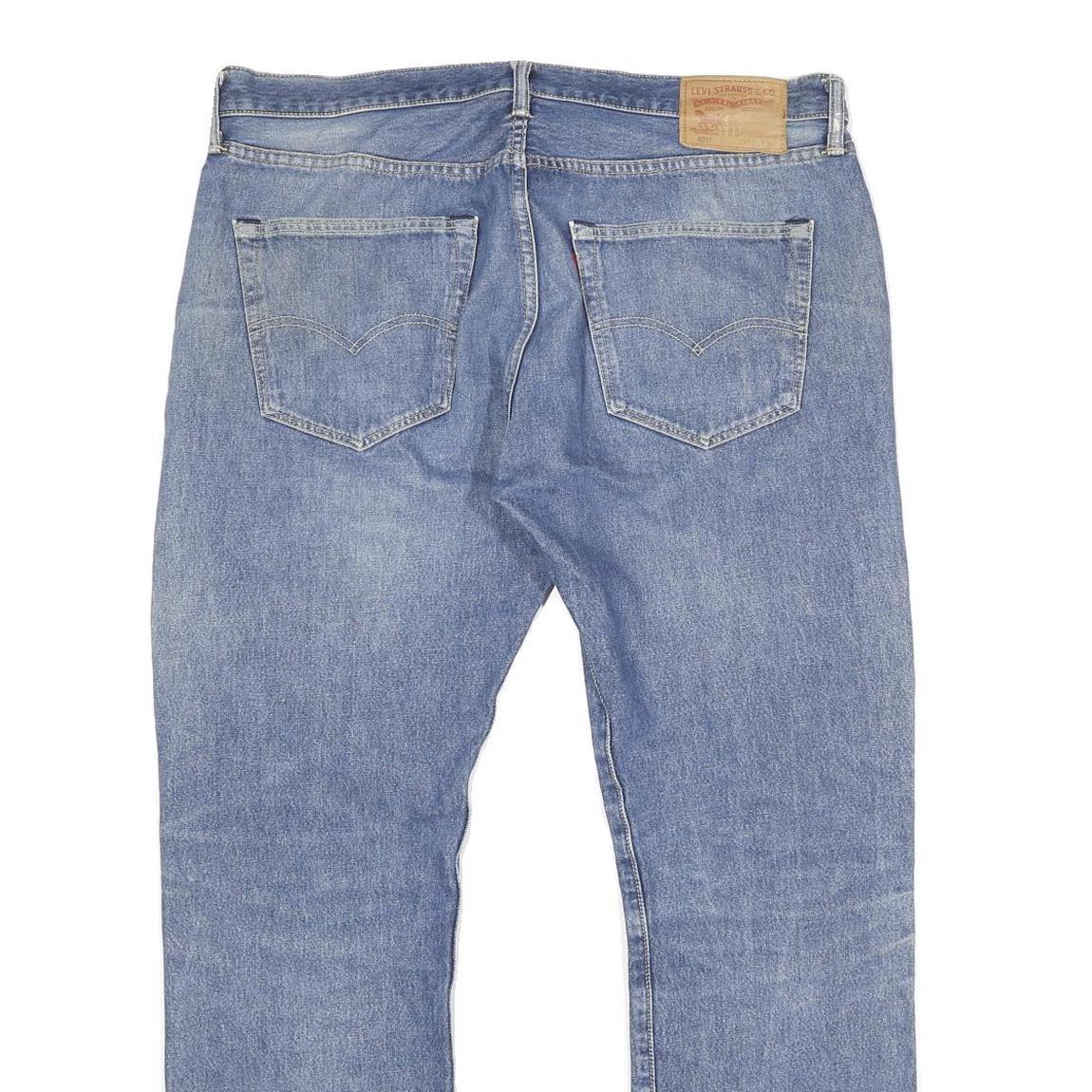 LEVI'S 501 Mens Jeans Blue Classic Straight Denim Medium W38 L30 Authentic