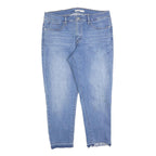 LEVI'S 311 Womens Slim Blue Denim Light W34 L25 Skinny Jeans Frayed Hem
