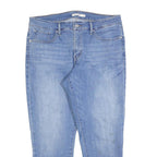 LEVI'S 311 Womens Slim Blue Denim Light W34 L25 Skinny Jeans Frayed Hem