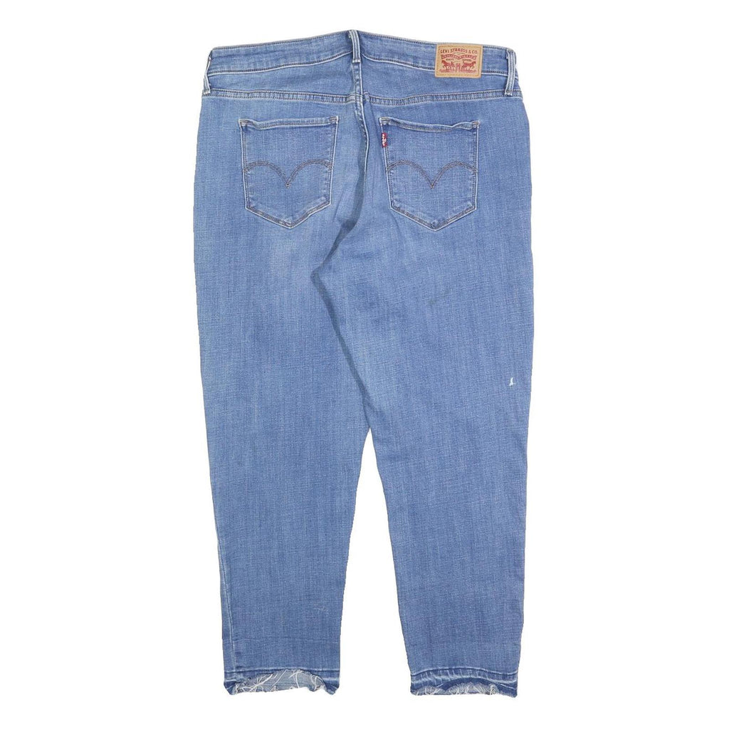 LEVI'S 311 Womens Slim Blue Denim Light W34 L25 Skinny Jeans Frayed Hem