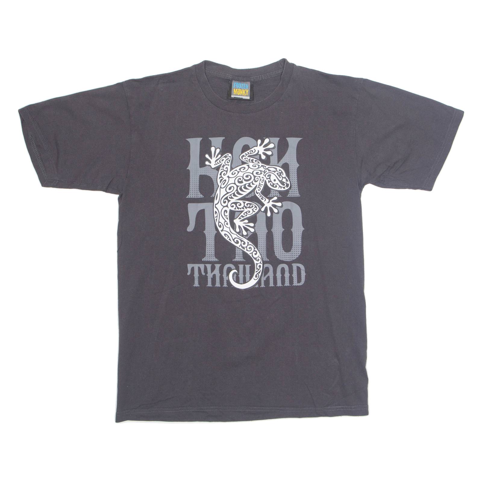 FROZEN MUNKY Lizard Thailand Mens T-Shirt Grey L