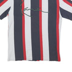KARL KANI Mens Blue & White & Red Graphic T-Shirt M Short Sleeve Crew Neck