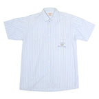 LIBERTY Mens Blue & Red Stripe Short Sleeve Shirt S Cotton Blend Casual