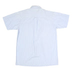 LIBERTY Mens Blue & Red Stripe Short Sleeve Shirt S Cotton Blend Casual