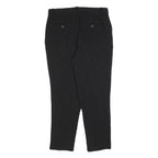 POLO RALPH LAUREN Womens Black Regular Leg Trousers W32 L27 Smart Casual Zip
