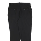 POLO RALPH LAUREN Womens Black Regular Leg Trousers W32 L27 Smart Casual Zip