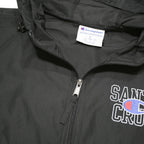 CHAMPION Mens Black Santa Cruz Jacket S Polyester Blend Hooded Zip