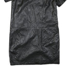 ERINLY Womens Black Dress Polyester Blend Mini Short Sleeve Zip Closure Casual