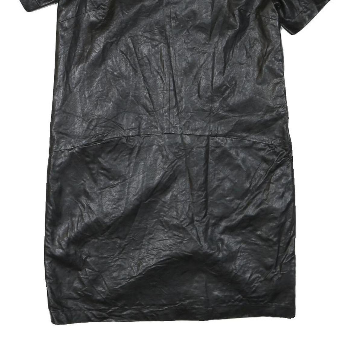 ERINLY Womens Black Dress Polyester Blend Mini Short Sleeve Zip Closure Casual