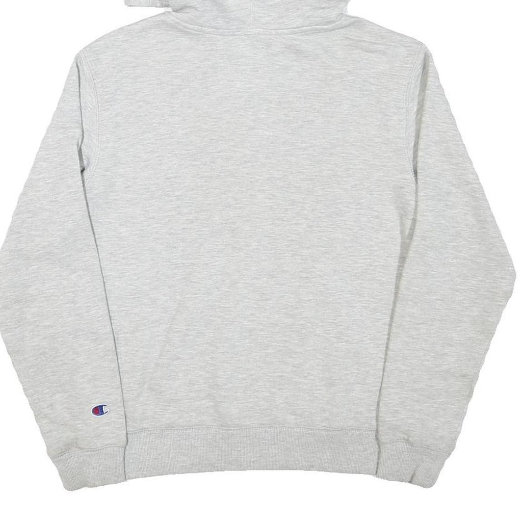 CHAMPION Boys Grey Hoodie L Cotton Blend Pullover Logo Sweatshirt