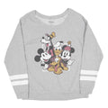 DISNEY Womens Grey Disney Characters Crew Neck 2XL Cotton Blend Sweatshirt