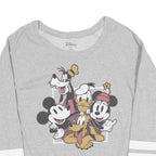 DISNEY Womens Grey Disney Characters Crew Neck 2XL Cotton Blend Sweatshirt