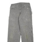 DICKIES Mens Jeans Grey Regular Straight Denim Medium W30 L28 Workwear Zip