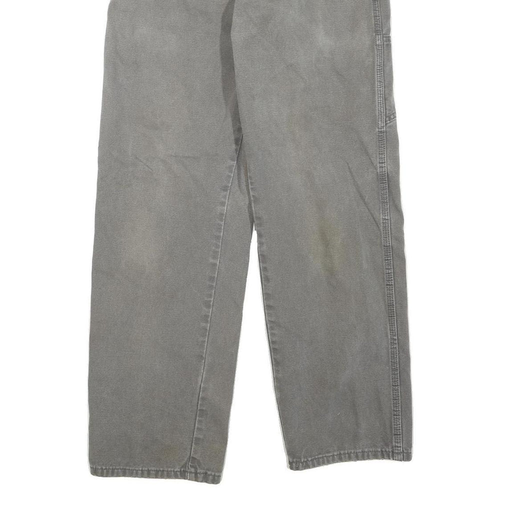 DICKIES Mens Jeans Grey Regular Straight Denim Medium W30 L28 Workwear Zip