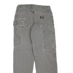 DICKIES Mens Jeans Grey Regular Straight Denim Medium W30 L28 Workwear Zip