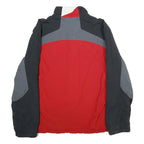 NAUTICA Mens Red & Grey Reversible Nylon Zip Jacket L Casual Outerwear