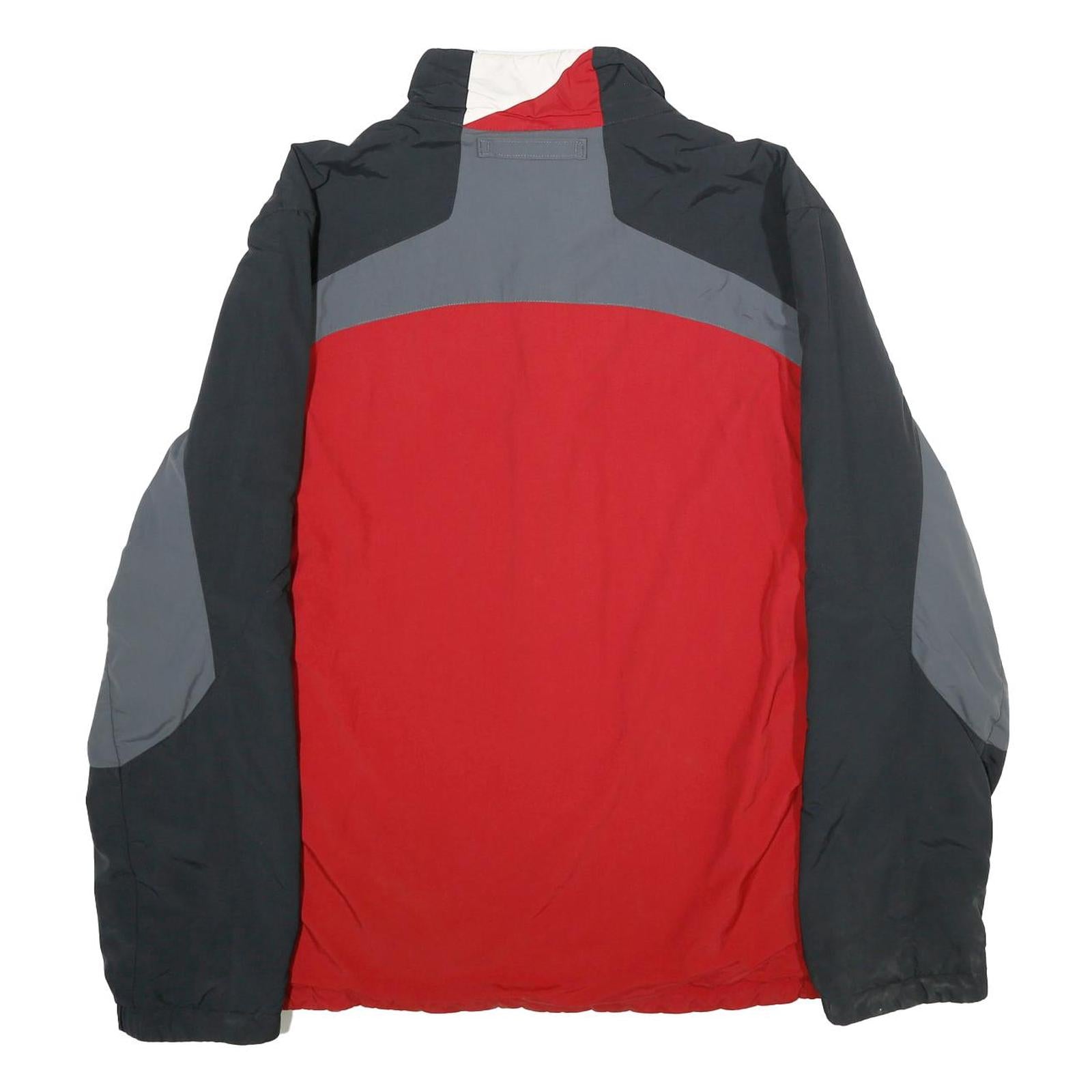 NAUTICA Mens Red & Grey Reversible Nylon Zip Jacket L Casual Outerwear