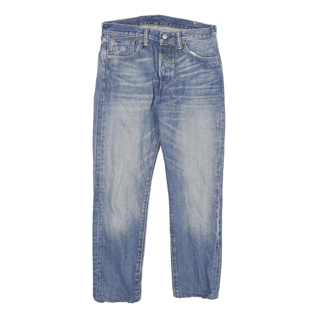LEVI'S 501CT Mens Jeans Blue Regular Straight Denim Light W28 L26 Classic Button