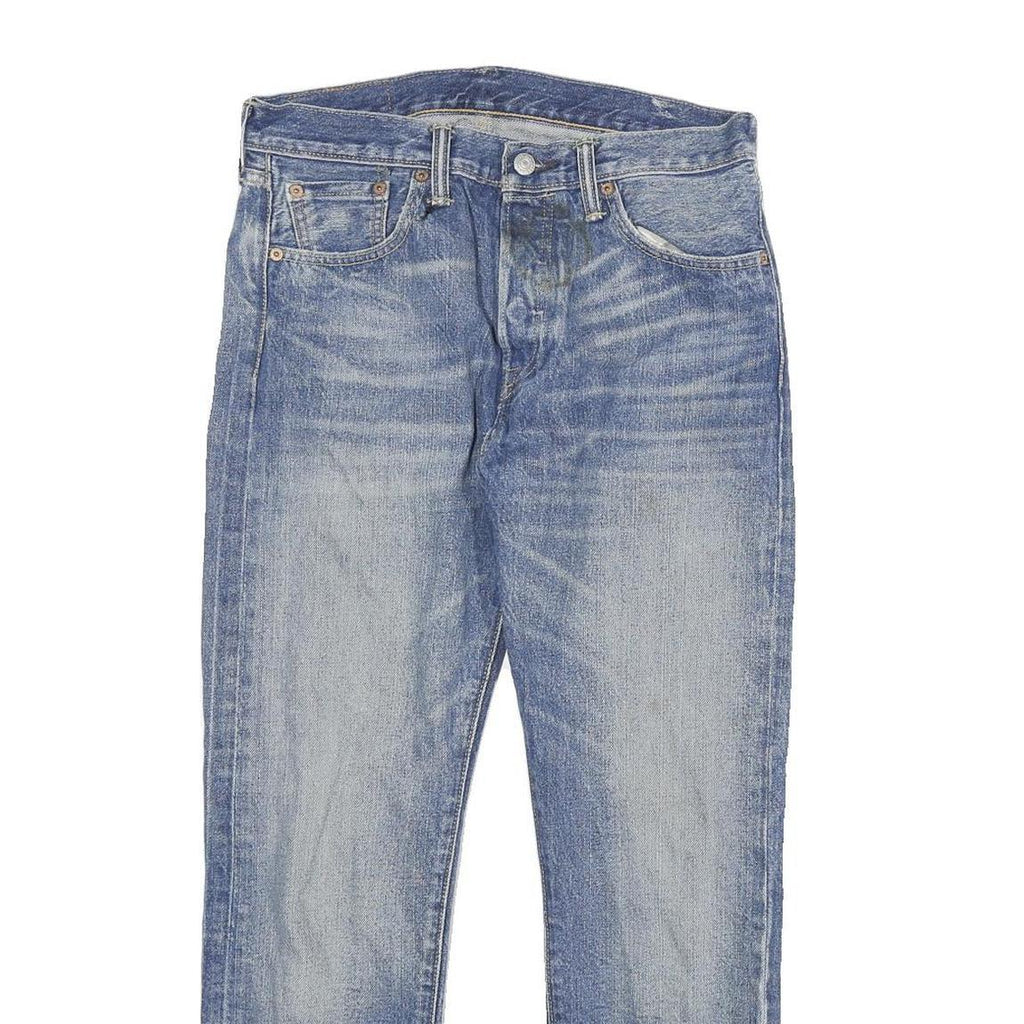 LEVI'S 501CT Mens Jeans Blue Regular Straight Denim Light W28 L26 Classic Button