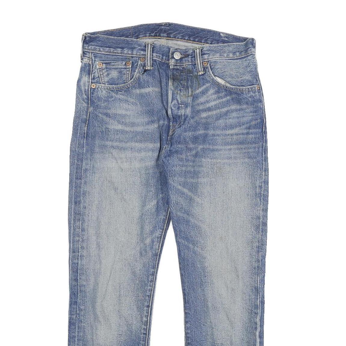 LEVI'S 501CT Mens Jeans Blue Regular Straight Denim Light W28 L26 Classic Button