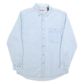 WRANGLER Mens Blue Light Denim Shirt L Button Down Casual Cotton Blend