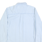 WRANGLER Mens Blue Light Denim Shirt L Button Down Casual Cotton Blend