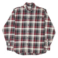 JACHS Mens Red & Grey Check Shirt L Long Sleeve Cotton Blend Casual