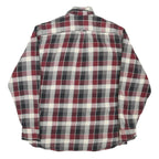 JACHS Mens Red & Grey Check Shirt L Long Sleeve Cotton Blend Casual