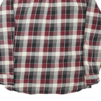 JACHS Mens Red & Grey Check Shirt L Long Sleeve Cotton Blend Casual
