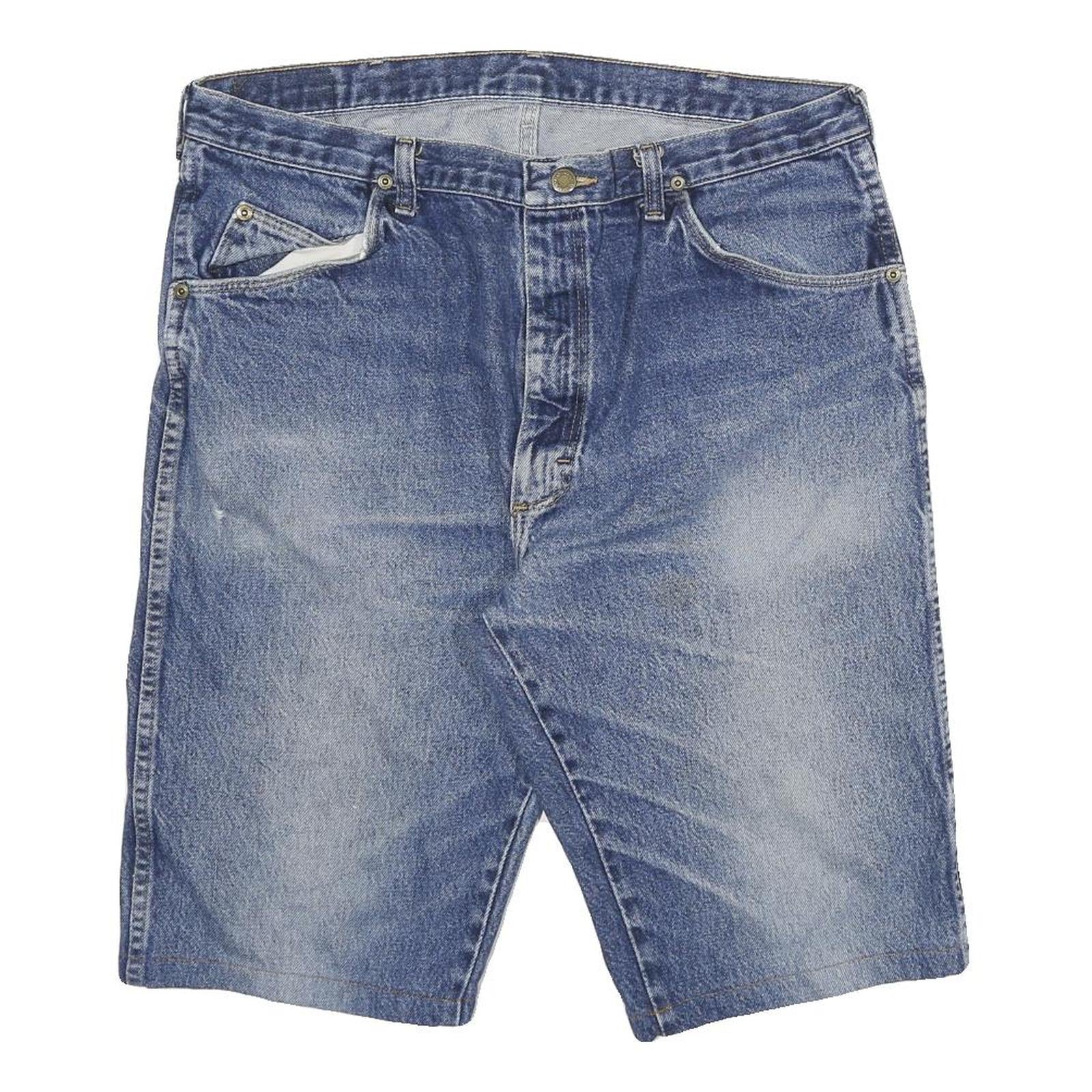 WRANGLER Mens Denim Blue Casual Shorts XL W36 Classic Cotton Blend