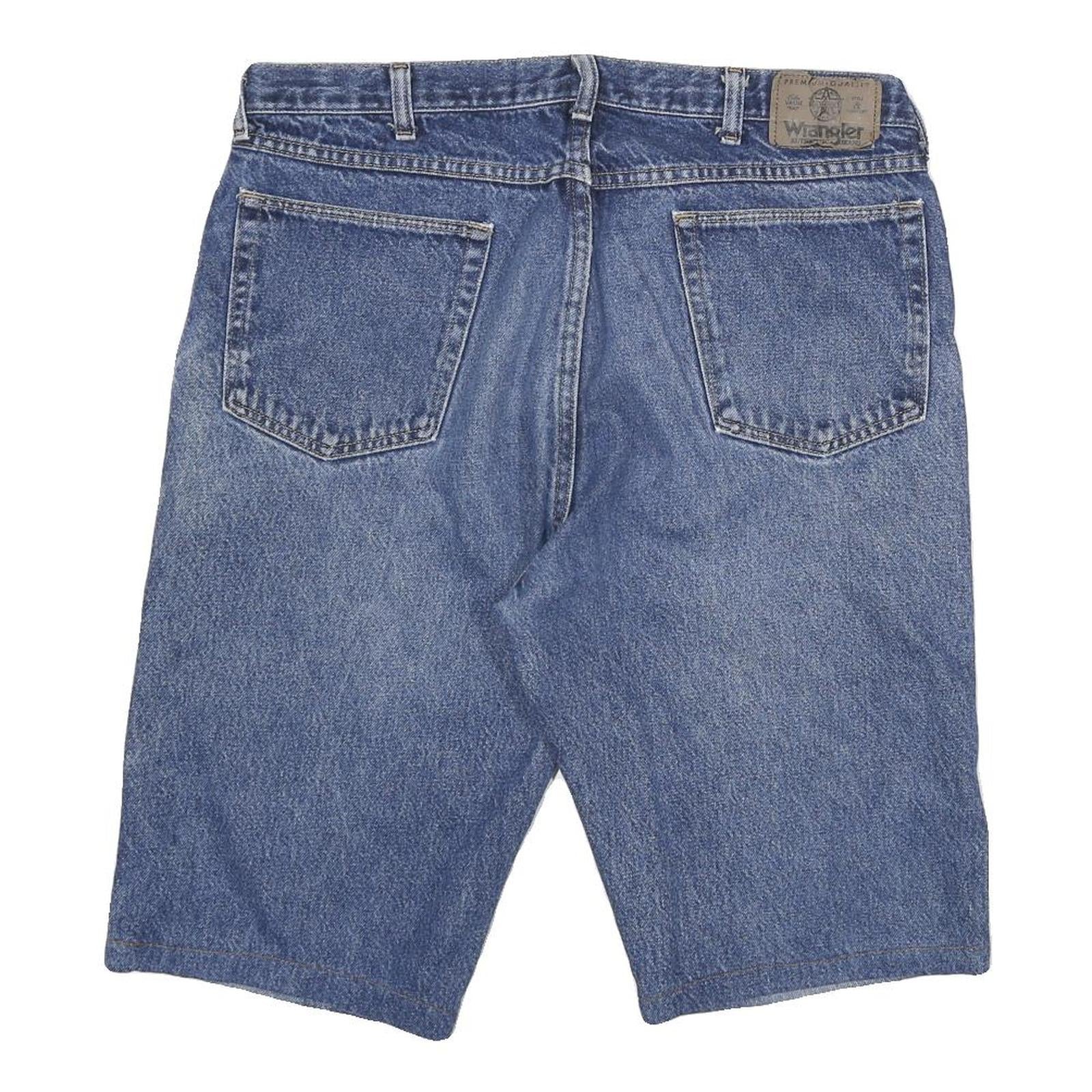WRANGLER Mens Denim Blue Casual Shorts XL W36 Classic Cotton Blend