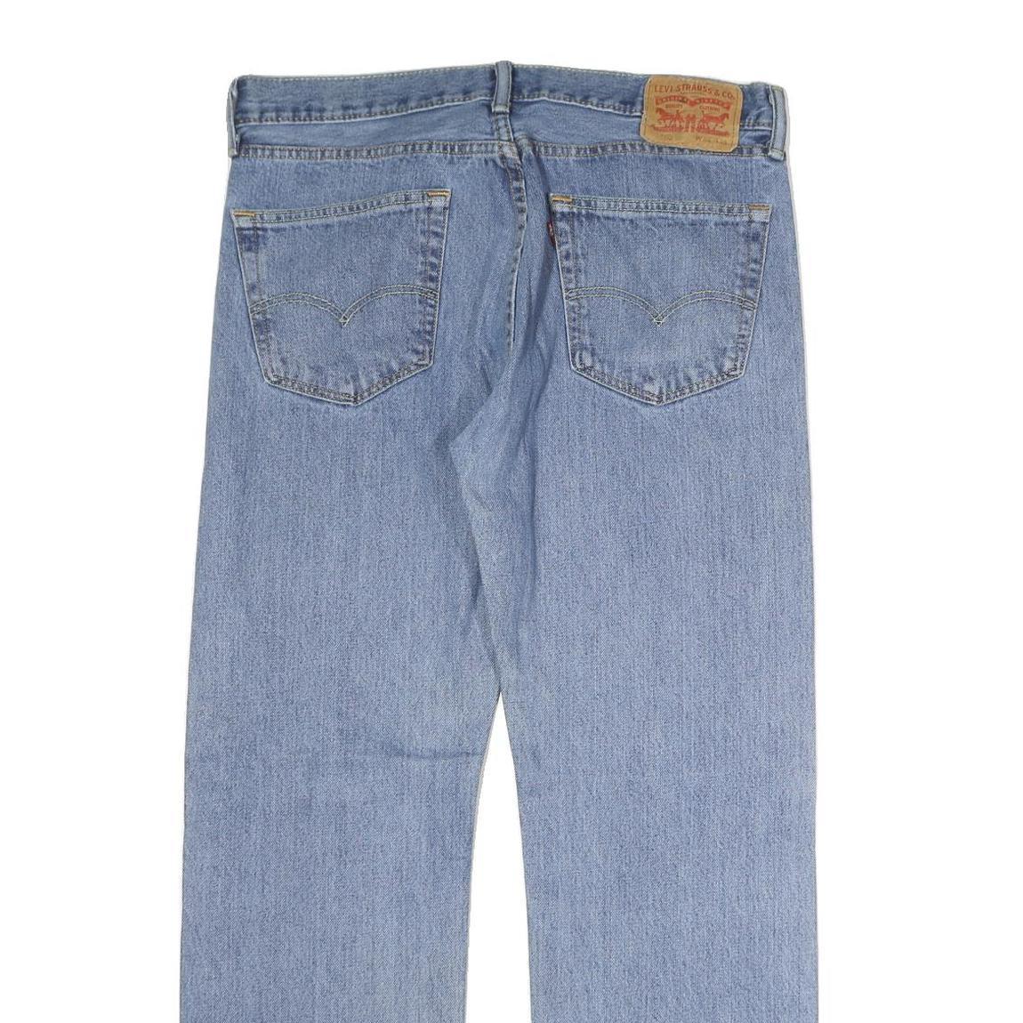 LEVI'S 505 Mens Jeans Blue Regular Straight Denim Medium W34 L30 Classic Fit