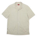 LEVI'S Mens Beige Casual Short Sleeve Shirt S Cotton Blend Workwear