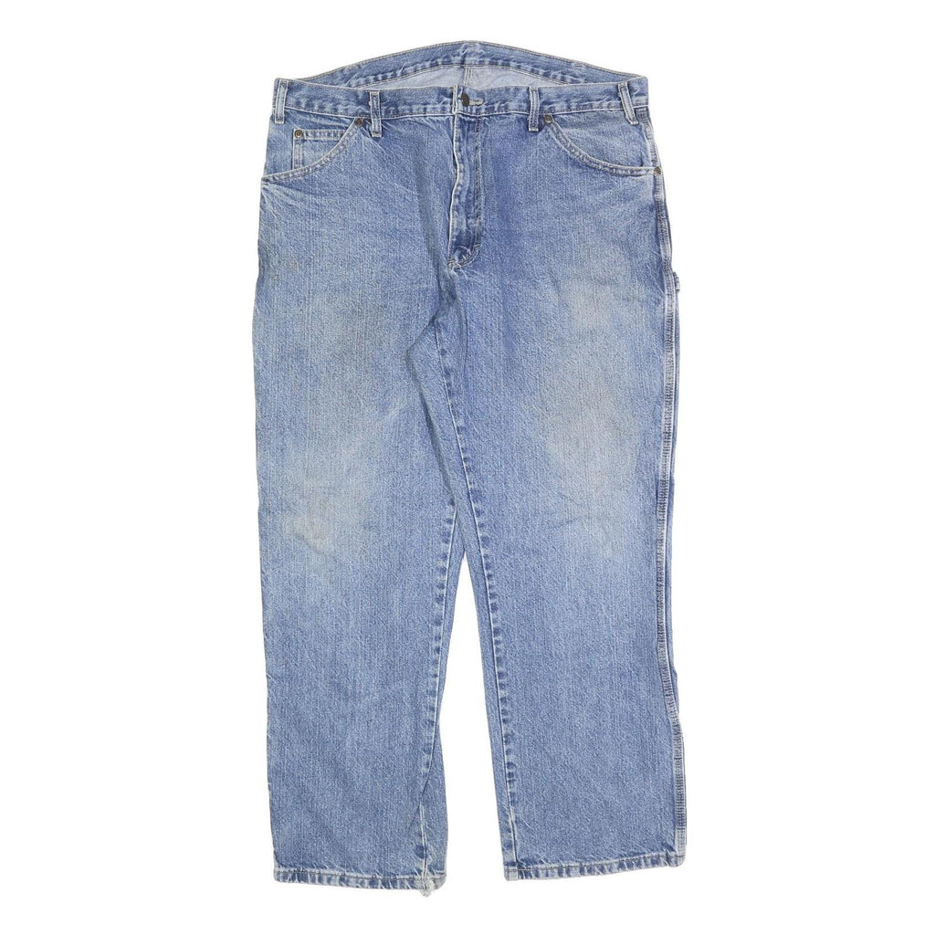 DICKIES Mens Relaxed Blue Denim Light Jeans W38 L30 Workwear Cotton Blend
