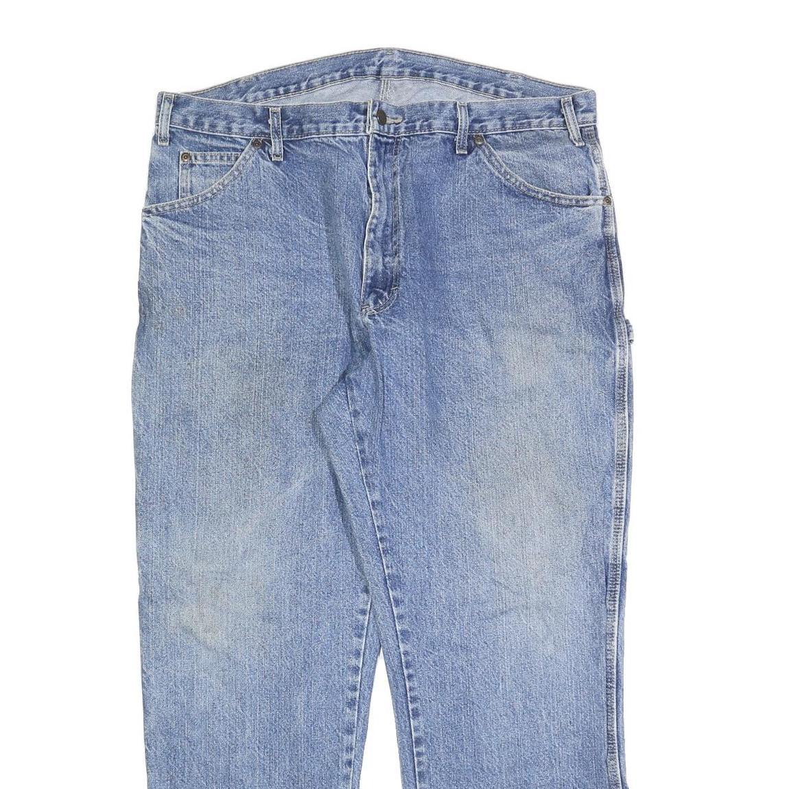 DICKIES Mens Relaxed Blue Denim Light Jeans W38 L30 Workwear Cotton Blend