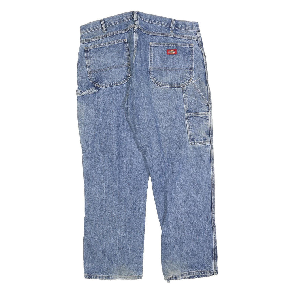DICKIES Mens Relaxed Blue Denim Light Jeans W38 L30 Workwear Cotton Blend