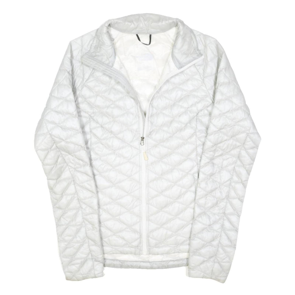 THE NORTH FACE Womens White Lightweight Quilted Jacket XS Polyester Blend Zip