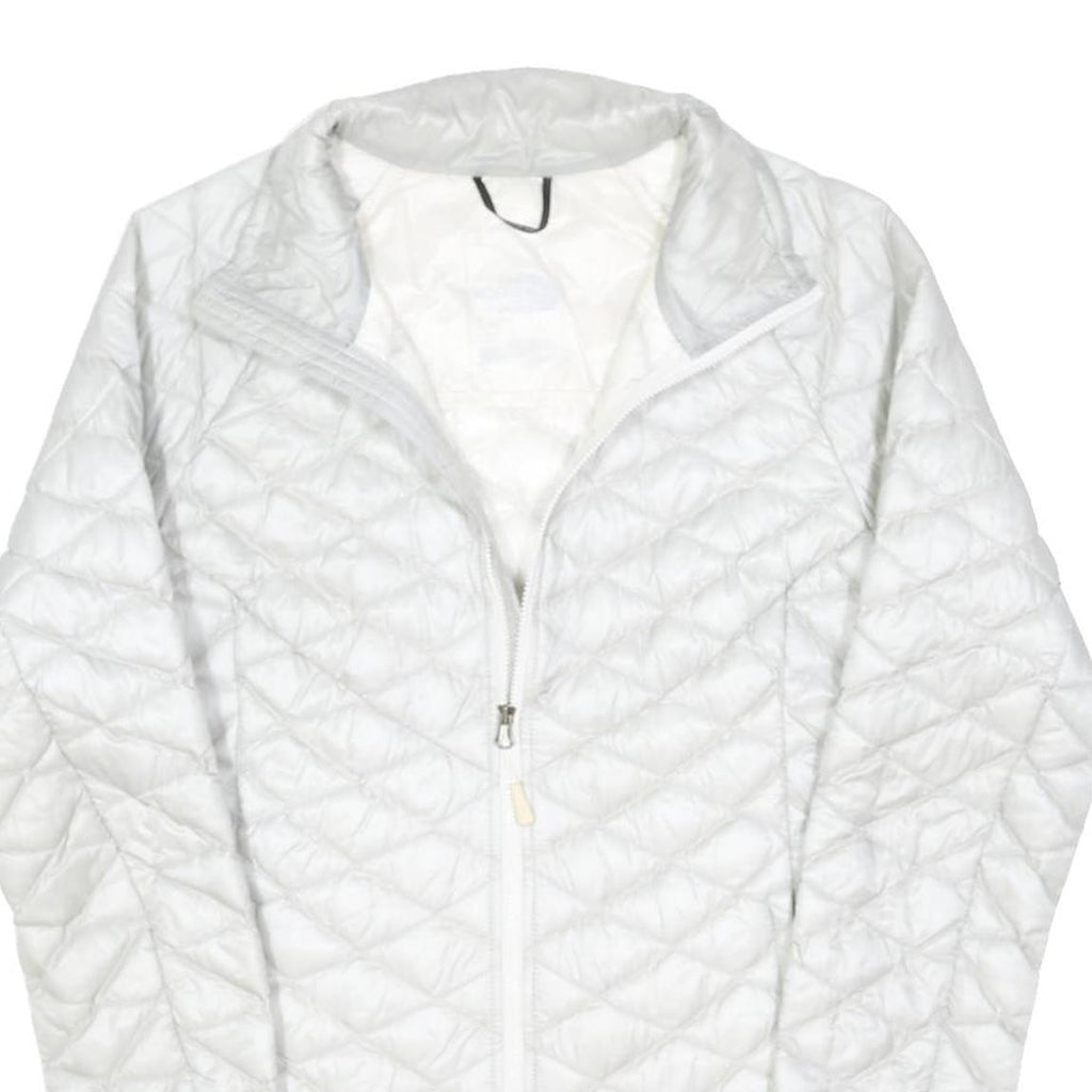 THE NORTH FACE Womens White Lightweight Quilted Jacket XS Polyester Blend Zip