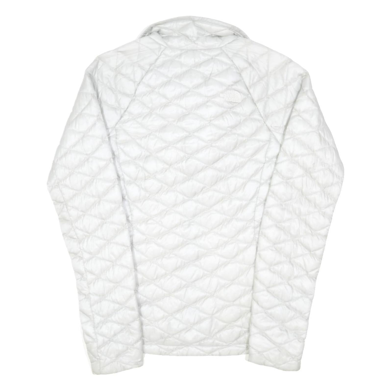 THE NORTH FACE Womens White Lightweight Quilted Jacket XS Polyester Blend Zip